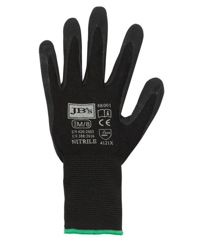 BLACK NITRILE BREATHABLE GLOVE (12 PACK)