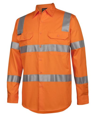 HI VIS (D+N) L/S 150G AUST. RAIL WORK SHIRT