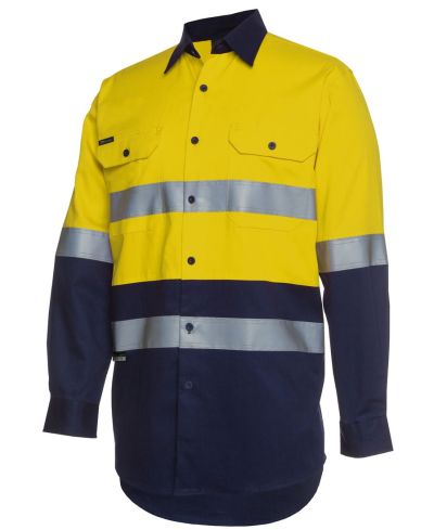 HI VIS (D+N) L/S 190G WORK SHIRT