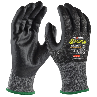 Maxisafe Natural Full-Grain Leather Rigger Glove Black